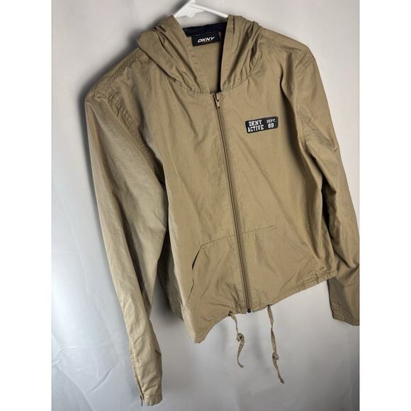 Dkny Jackets & Blazers - DKNY Active Khaki Zip Up Jacket Size Large